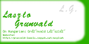 laszlo grunvald business card